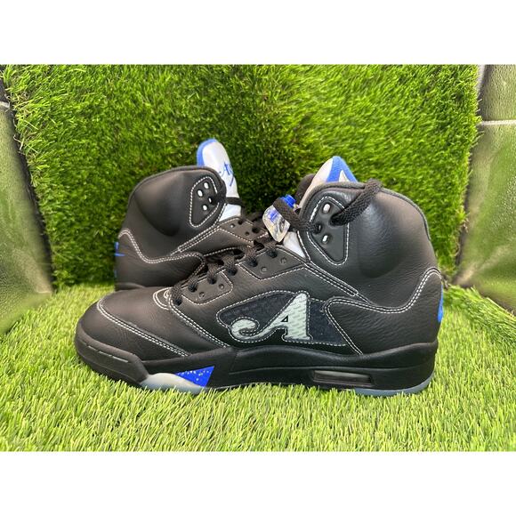 Awake NY x Air Jordan 5 Retro DV4982-004 Athletic Sneaker Mens 9.5 Black Leather main image 13